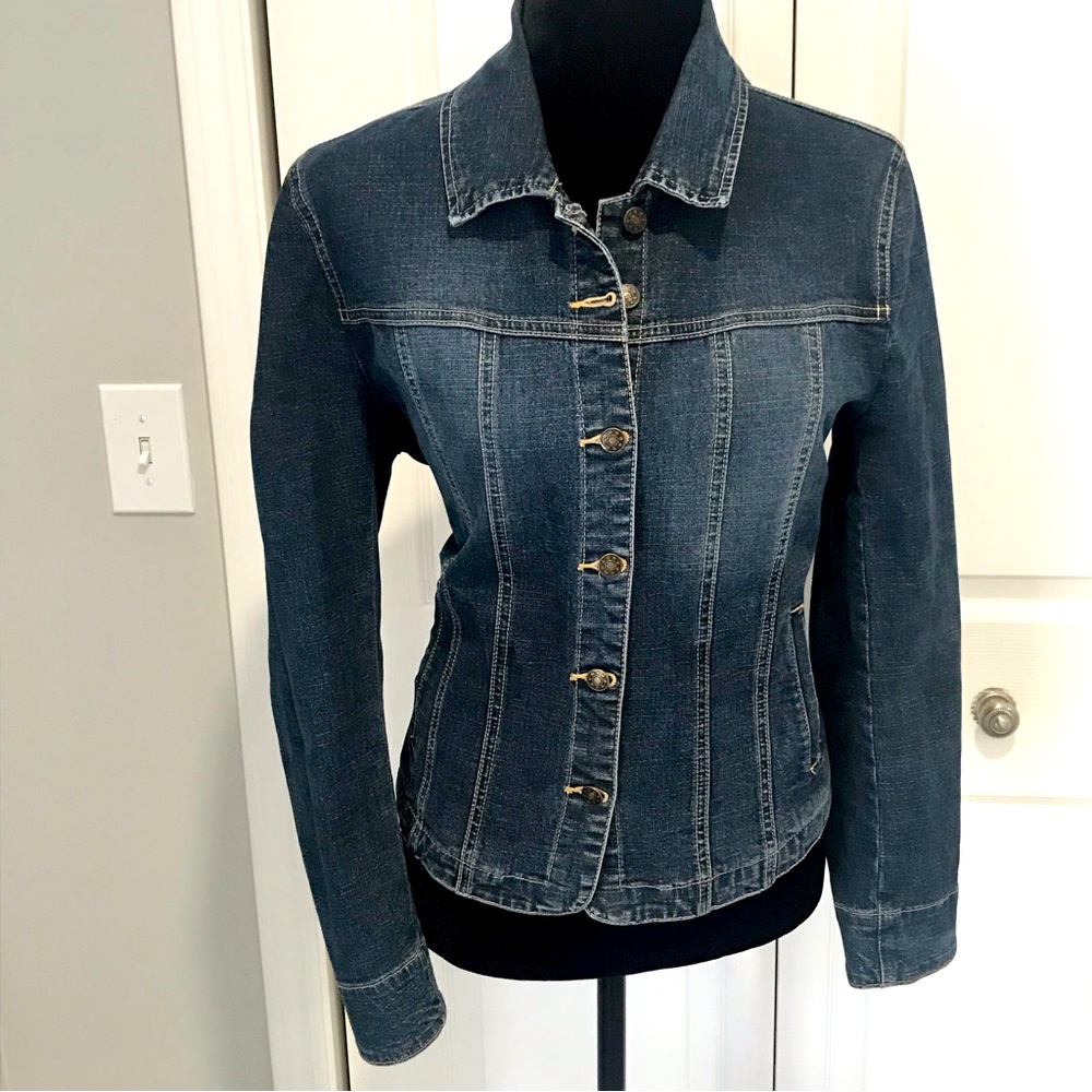 A.M.I. Faded Blue Denim Jacket. Size M